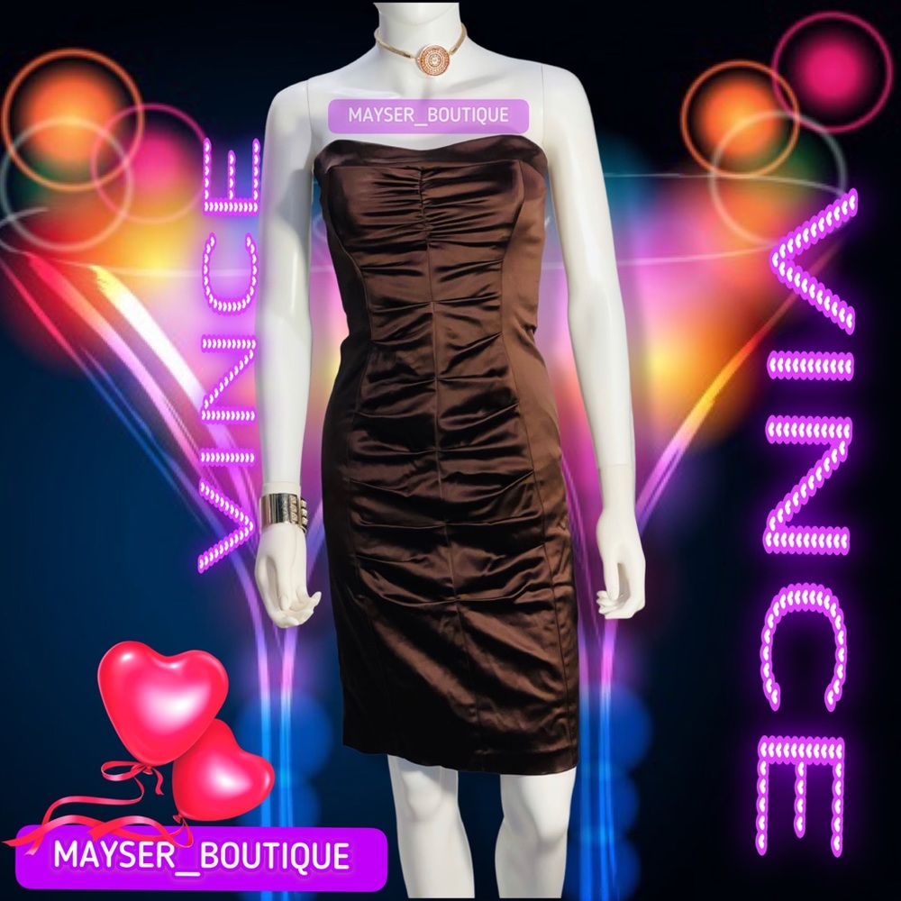 Vince strapless sexy cocktail / party dress wedding fashionable summer style